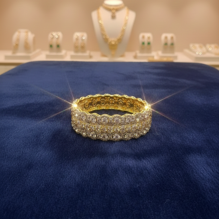 American Diamond  Bracelet gold color